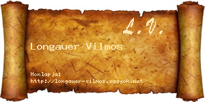 Longauer Vilmos névjegykártya